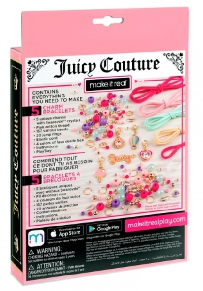 Мини-набор для создания шарм-браслетов Make it Real Juicy Couture Солнечное сияние с кристаллами Swarovski (MR4433) - Pampik - 2