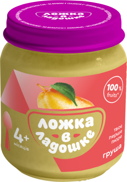 Пюре Ложка в ладошке Груша, 100 г - Pampik