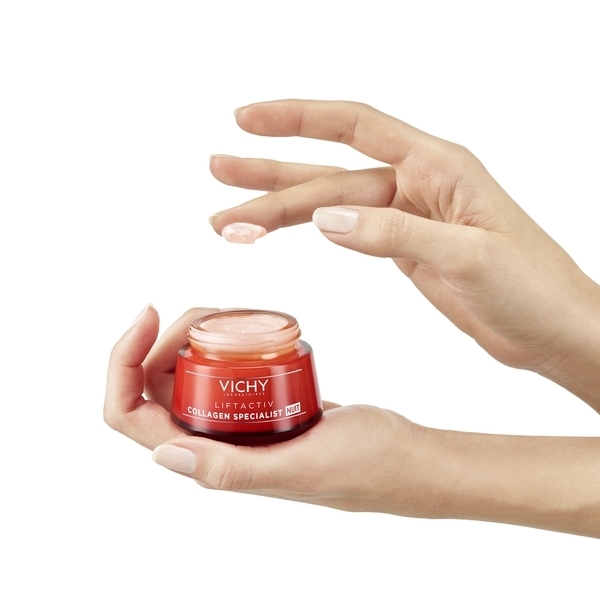 Ночной антивозрастной крем-уход Vichy Liftactiv Collagen Specialist Night Cream с эффектом корекции морщин придания упругости и восстановления сияния, 50 мл - Pampik - 8