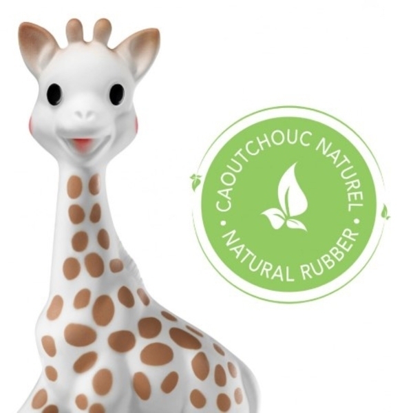 Подарунок. Іграшка-прорізувач Vulli Жирафа Софі Timeless, білий з коричневим (616400) - Pampik - 3