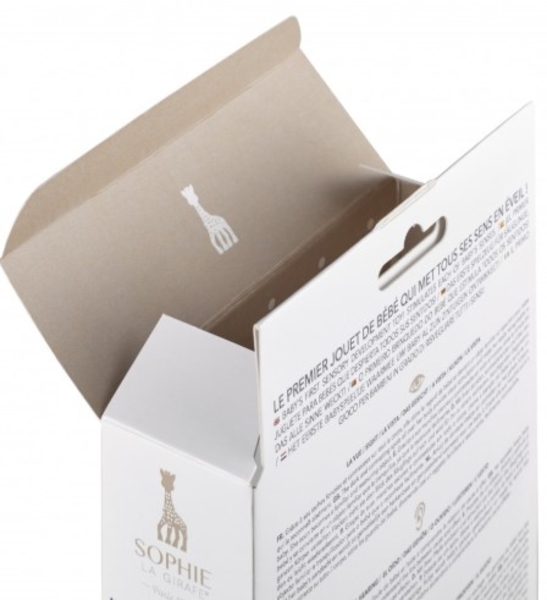 Подарунок. Іграшка-прорізувач Vulli Жирафа Софі Timeless, білий з коричневим (616400) - Pampik - 4