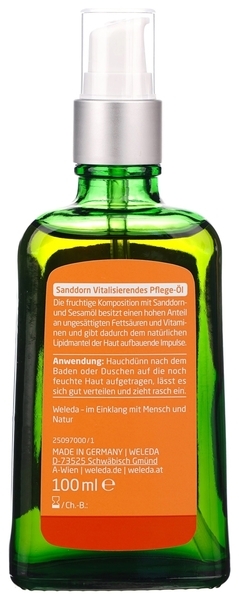 Облепиховое питательное масло Weleda, для тела, 100 мл - Pampik - 2