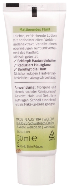 Матуючий флюїд Weleda Naturally Clear, для комбінованої і жирної шкіри, 30 мл - Pampik - 2