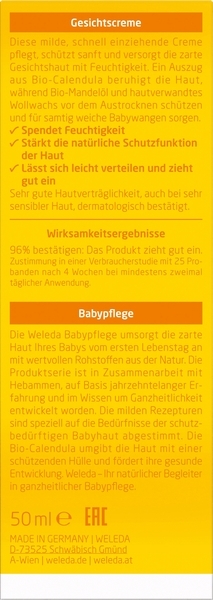 Детский крем для лица Weleda Календула, 50 мл - Pampik - 4