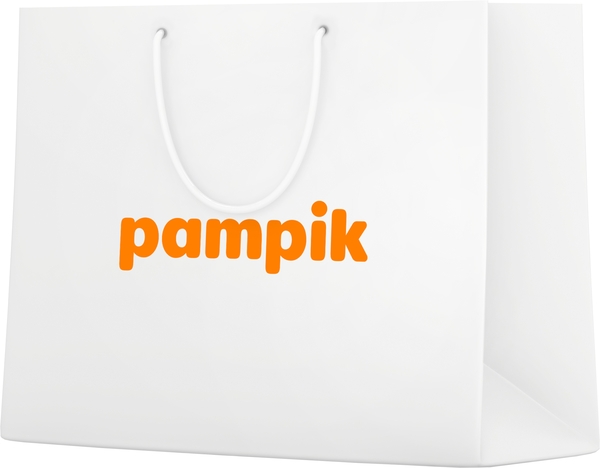 Подарунковий пакет Pampik, 49х35х17см, білий - Pampik