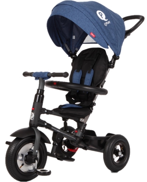 Триколісний складаний велосипед Qplay Rito Air Blue, синій (S380-2Blue) - Pampik