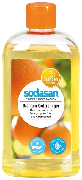 Органічний концентрат-антижир Sodasan Orange для видалення стійких забруднень, 500 мл - Pampik