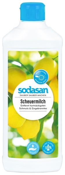 Універсальний органічний крем, що очищає для посуду, кухні і вдома Sodasan, 500 мл - Pampik