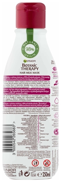 Маска-молочко Garnier Botanic Therapy Касторовое масло для слабых, склонных к выпадению волос, 250 мл - Pampik - 2