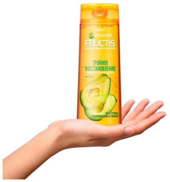 Шампунь Garnier Fructis Потрійне Відновлення для пошкодженого і ослабленого волосся, 250 мл - Pampik - 2