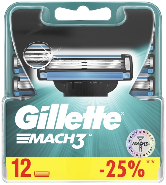 Сменные картриджи для бритья Gillette Mach 3, 12 шт. - Pampik - 2