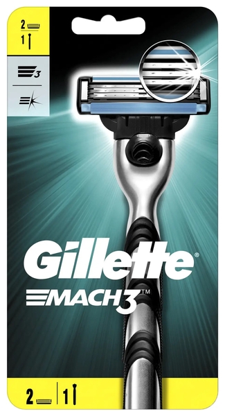 Бритва Gillette Mach 3 з 2 змінними картриджами - Pampik
