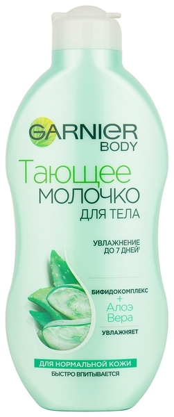 Молочко для тіла Garnier Body Танучий молочко з екстрактом алое вера, для всіх типів шкіри, 250 мл - Pampik