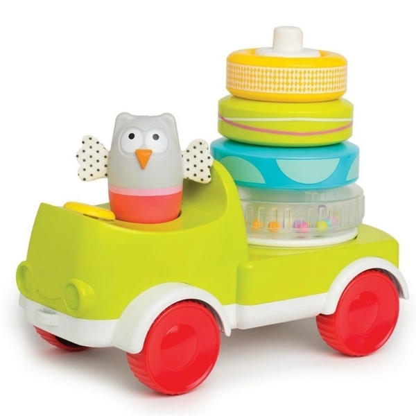 Розвиваюча машинка з пірамідою Taf Toys Совушка-малятко 2 в 1, 23 см (11945) - Pampik