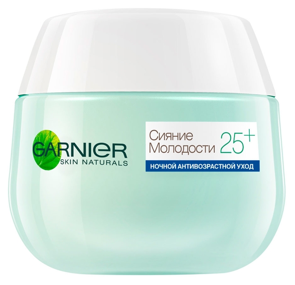 Нічний крем для обличчя Garnier Skin Naturals Сяйво Молодості 25+, для всіх типів шкіри, 50 мл - Pampik