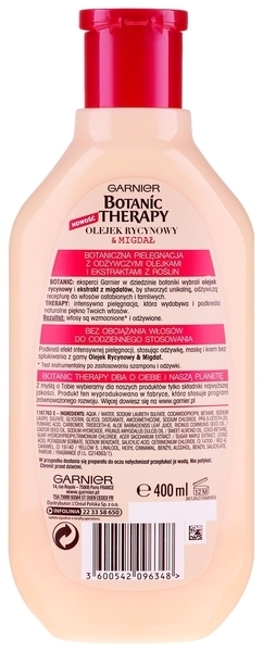 Шампунь Garnier Botanic Therapy Кетамін і мигдаль для слабкого волосся, схильного до випадіння, 400 мл - Pampik - 2