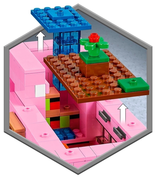Конструктор LEGO Minecraft Будинок-свиня, 490 дет. (21170) - Pampik - 10