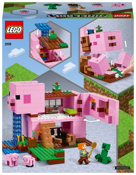 Конструктор LEGO Minecraft Будинок-свиня, 490 дет. (21170) - Pampik - 16