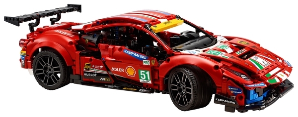 Конструктор LEGO Technic Ferrari 488 GTE AF Corse 51, 1677 дет. (42125) - Pampik - 9