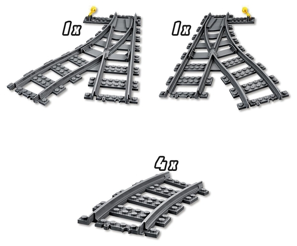 Конструктор LEGO City Стрелочный перевод 8 деталей (60238) - Pampik - 6