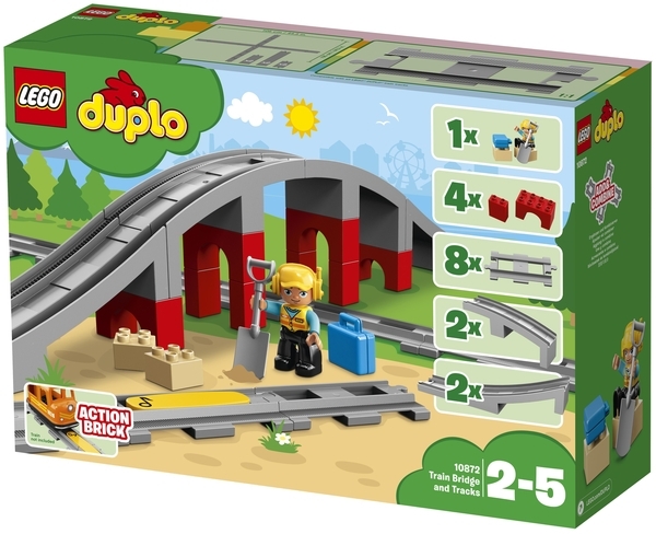 Конструктор LEGO DUPLO Town Залізничний міст і рейки, 26 деталей (10872) - Pampik - 9