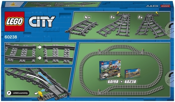 Конструктор LEGO City Стрелочный перевод 8 деталей (60238) - Pampik - 2