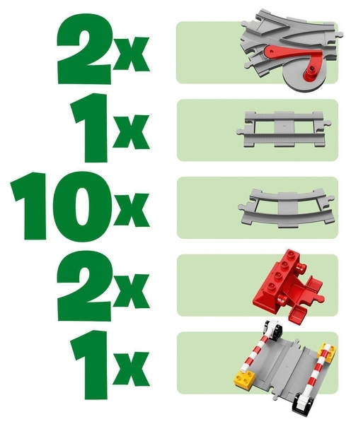 Конструктор LEGO DUPLO Town Рейки, 23 деталі (10882) - Pampik - 5