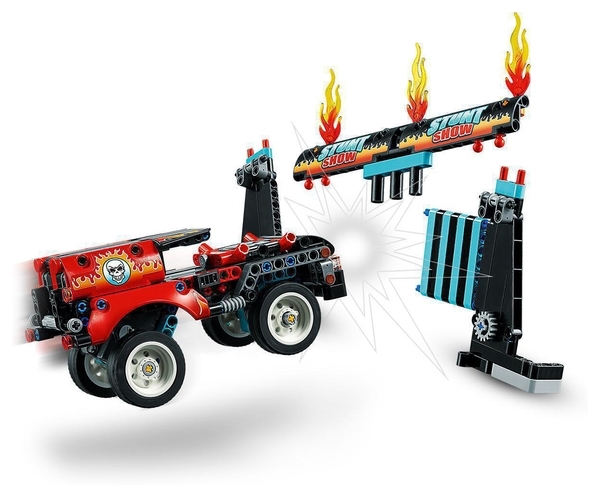 Конструктор LEGO Technic Шоу трюків на вантажівках і мотоциклах, 610 деталей (42106) - Pampik - 18