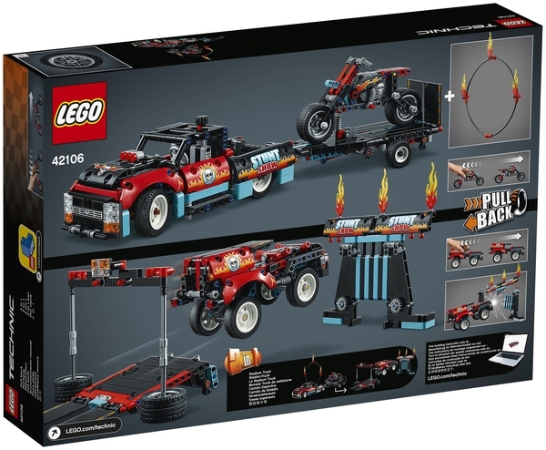 Конструктор LEGO Technic Шоу трюків на вантажівках і мотоциклах, 610 деталей (42106) - Pampik - 26