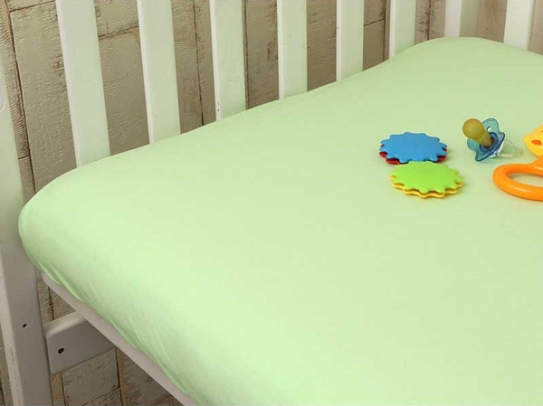 Простыня Руно, трикотаж, на резинке, 120х60 см, салатовый (918.38_Салатовий) - Pampik - 4