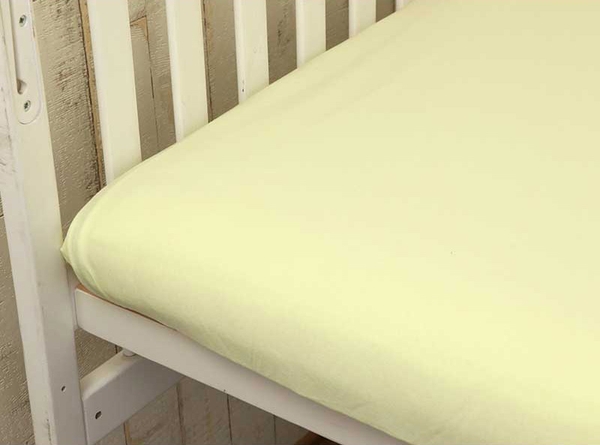 Простыня Руно, трикотаж, на резинке, 120х60 см, желтый (918.38_Жовтий) - Pampik - 5