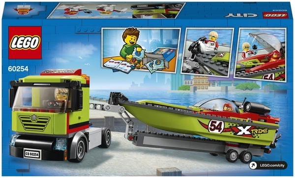Конструктор LEGO City Транспортувальник швидкісних катерів, 238 деталей (60254) - Pampik - 10