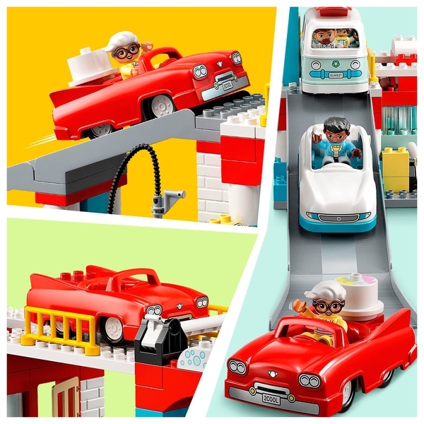 Конструктор LEGO DUPLO Гараж і автомийка, 112 деталей (10948) - Pampik - 5