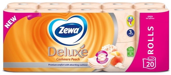 Тришаровий туалетний папір Zewa Deluxe Персик, 20 рулонів - Pampik - 2