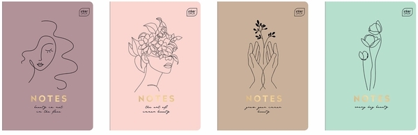 Набір зошитів Interdruk Premium Stylove, клітинка, 60 аркушів, 4 шт. (298928-4) - Pampik