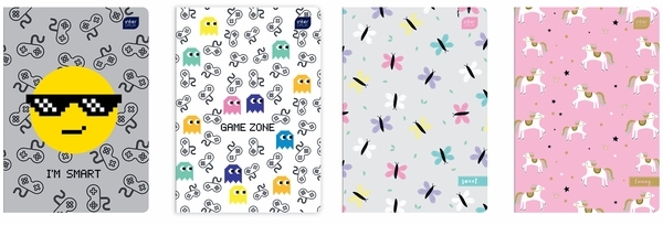 Набор тетрадей Interdruk Premium Girls/Boys, линия, 12 листов, 8 шт. (298676-8) - Pampik