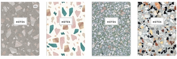 Набор тетрадей Interdruk Premium Terrazzo 2, клетка, 60 листов, 4 шт. (298973-4) - Pampik