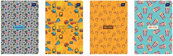 Набір зошитів Interdruk Premium Free Style, клітина, 24 аркушів, 8 шт. (298720-8) - Pampik