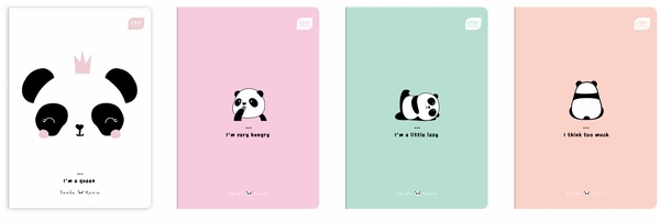 Набор тетрадей Interdruk Premium Sweet Pastel, линия, 12 листов, 8 шт. (298621-8) - Pampik