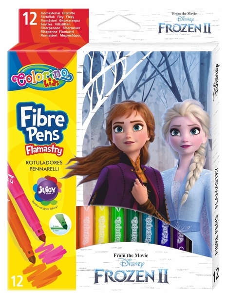 Фломастери Colorino Frozen, 12 кольорів (91093PTR) - Pampik