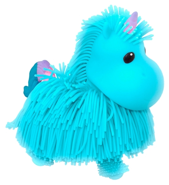 Інтерактивна м'яка іграшка Jiggly Pup Чарівний єдиноріг, блакитний (JP002-WB-BL) - Pampik - 2