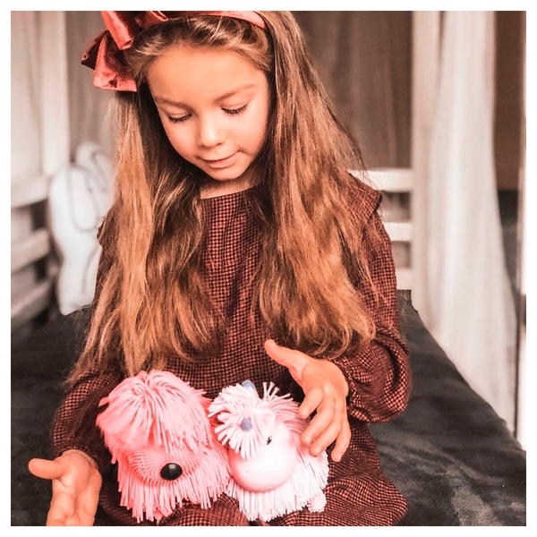 Інтерактивна м'яка іграшка Jiggly Pup Чарівний єдиноріг, рожевий (JP002-WB-PI) - Pampik - 7