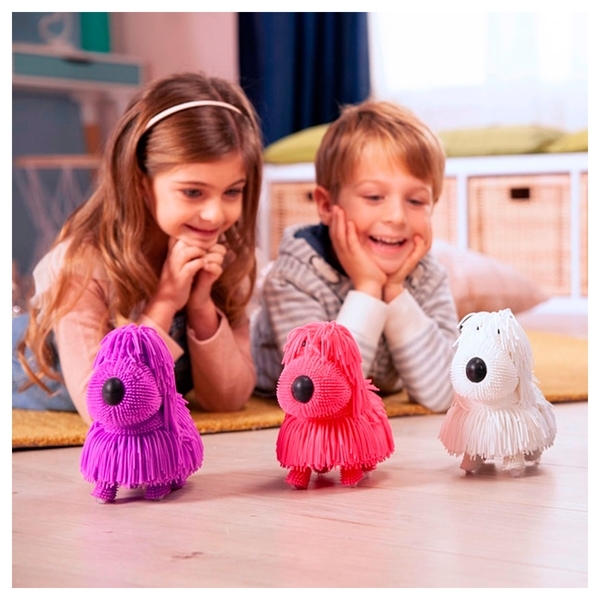 Интерактивная мягкая игрушка Jiggly Pup Озорной Щенок, розовый (JP001-WB-PI) - Pampik - 6