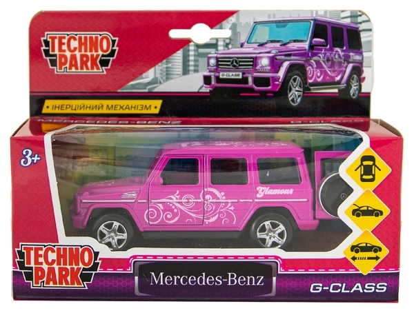Автомодель Technopark Glamcar Mercedes-Benz G-Class, фіолетовий (GCLASS-12GRL-LIL) - Pampik