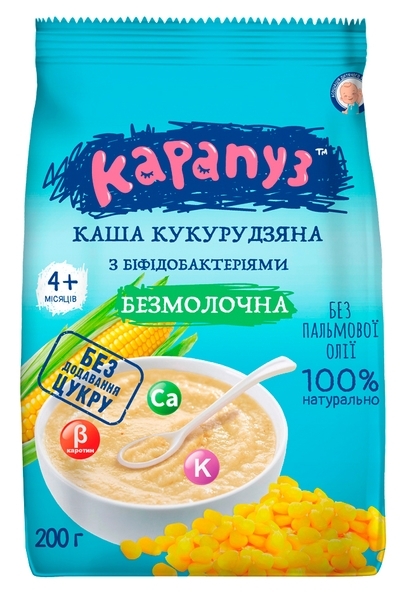 Безмолочна каша Карапуз Кукурудзяна з біфідобактеріями, 200 г - Pampik - 2