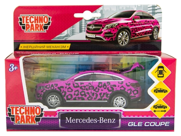 Автомодель Technopark Glamcar Mercedes-Benz Gle Coupe, рожевий (GLECOUPE-12GRL-PIN) - Pampik