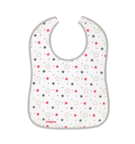 Нагрудник махровый BabyOno Can Almost Eat Myself, серый (833) - Pampik