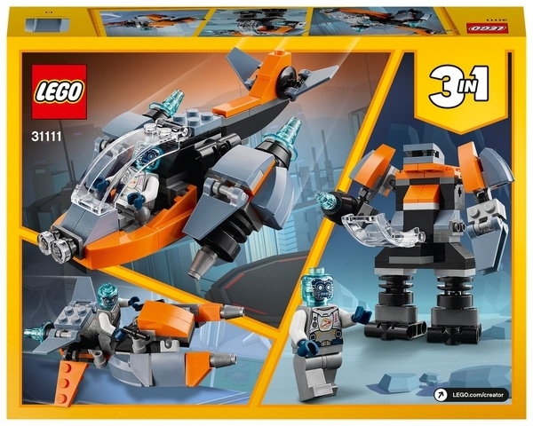 Конструктор LEGO Creator Кибердрон, 113 дет. (31111) - Pampik - 9