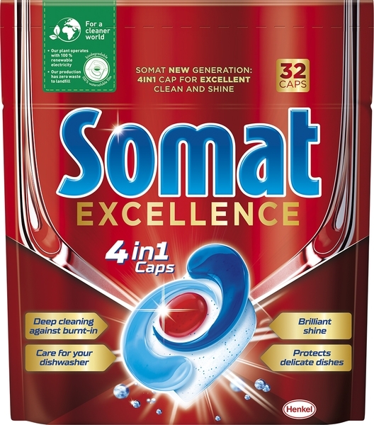Таблетки для посудомийних машин Somat Excellence, 32 шт. - Pampik
