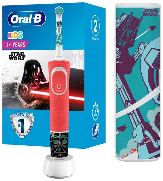 Электрическая зубная щетка Oral-B Kids Звездные Войны + футляр - Pampik